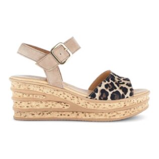 Gabor 84.651.32 Leopard/Beige Wedge Sandal