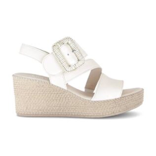 Gabor 84.771.20 White Wedge Sandal