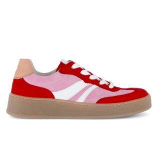 Gabor 86.475.48 Soft Pink/Red/White Gum Sole Trainer