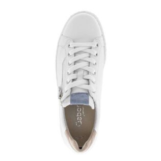 Gabor 86.396.52 White/Blush/Blue Lace/Zip Trainer