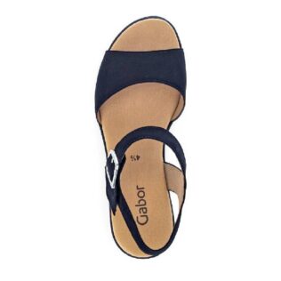 Gabor 84.651.16 Navy Suede Wedge Sandal
