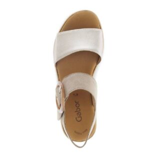 Gabor 84.550.62 Metallic/Taupe Wedge Sandal