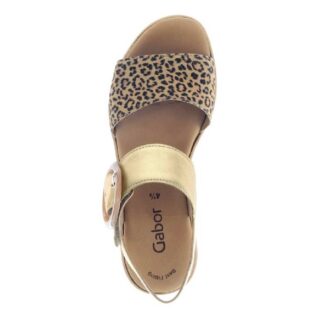 Gabor 84.550.32 Leopard/Gold Wedge Sandal