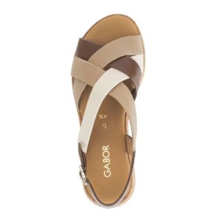 Gabor 82.743.54 Brown/Beige Combi Strap Sandal