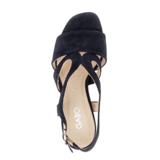 Gabor 81.713.16 Dark Navy Suede Heel Sandal