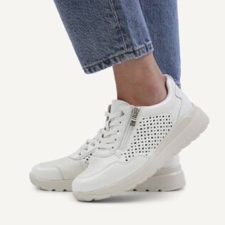 Caprice 23764-46 White/Silver ‘K’ Fit Shoe