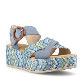 Rieker 69469-14 Blue Multi Platform Sandal