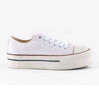 Victoria 1061100 White Platform Canvas Shoe